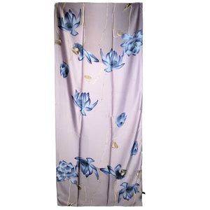 NWT Long Soft Scarf 34"x69" Rectangle Silk Feeling 100% Shawl Wrap 0252